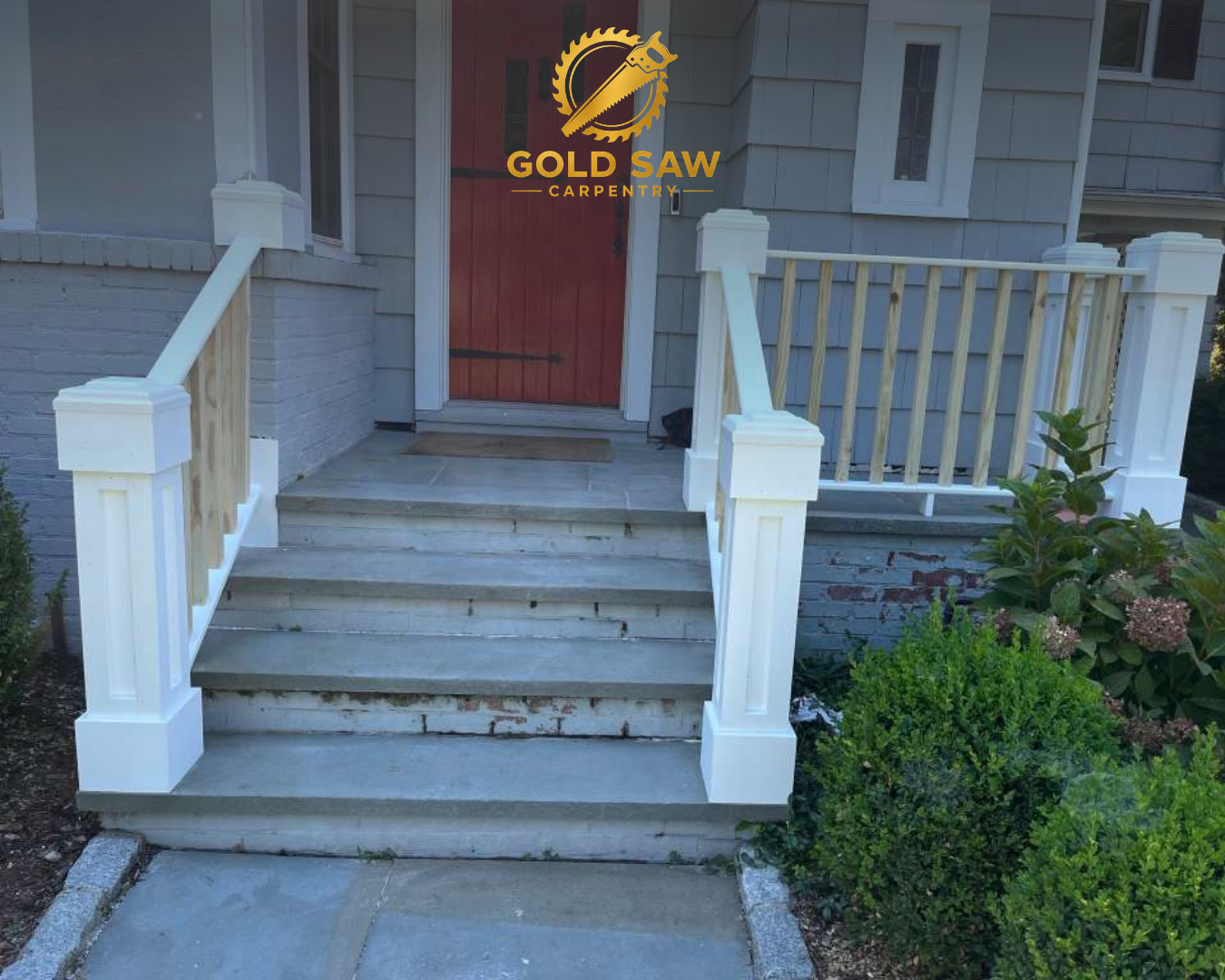Front porch steps after